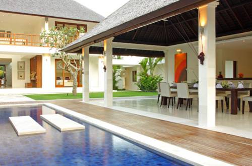 Bali Villa Asante Living area view from the pool