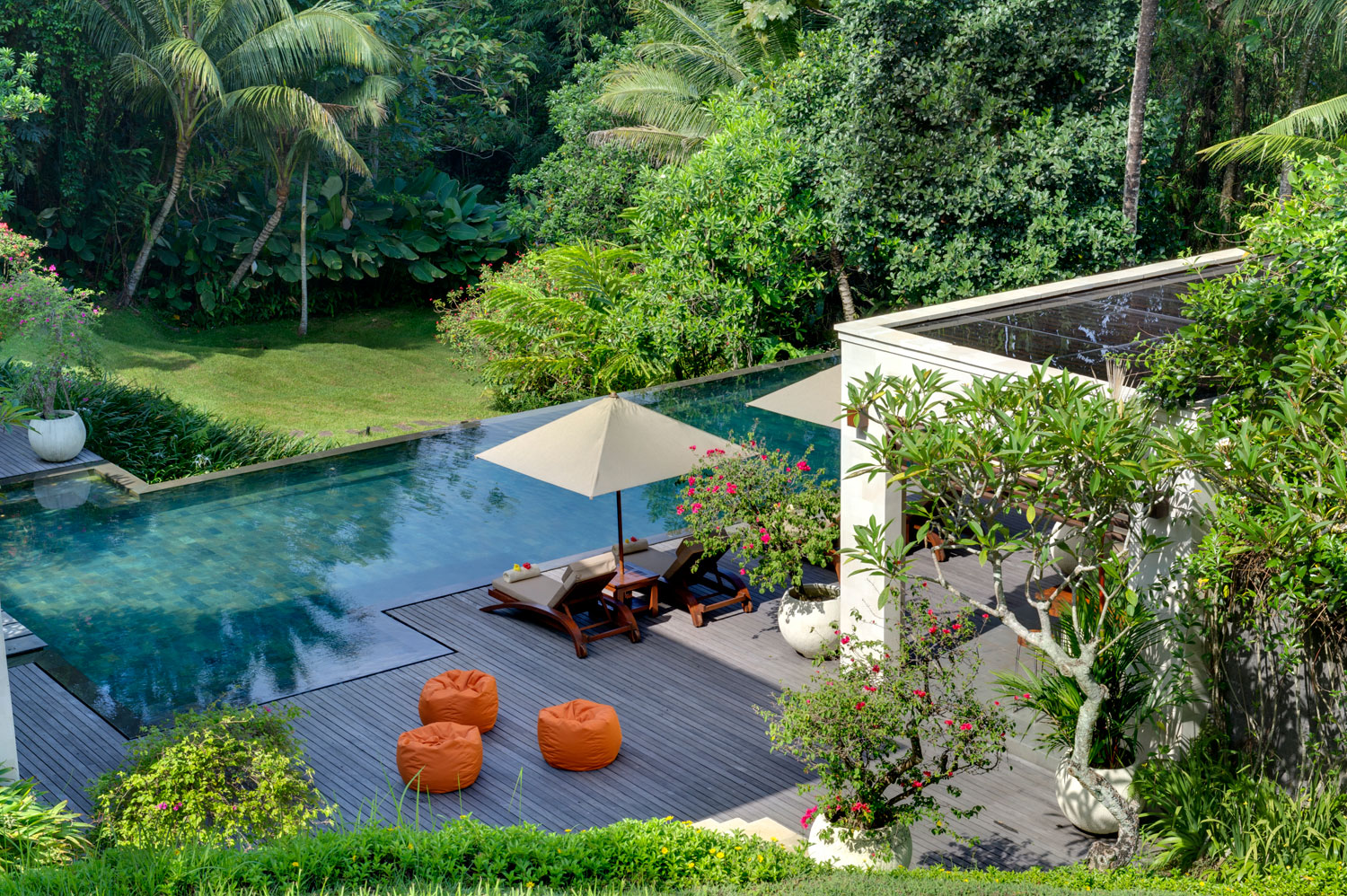 Bali Villa Arsana Estate pool birds eye view