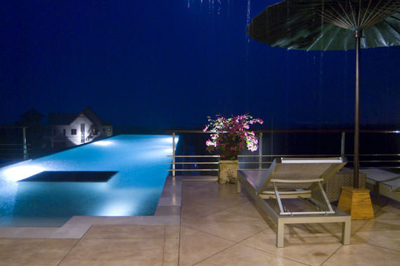 Bali Villa Indah Manis Pool at night