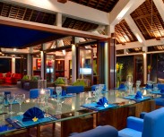 Bali Villa Arsana Estate dining & living at night