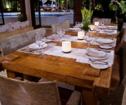 Bali Villa Casa Evaliza Dining table and garden view .jpg