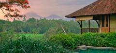 View on Volcanos From Ubud Villa Kirana