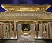 Bali Villa Puri Bawana Living bale exterior evening.jpg