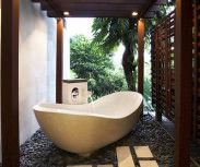 Villa Tukad Pangi riverside outdoor bath