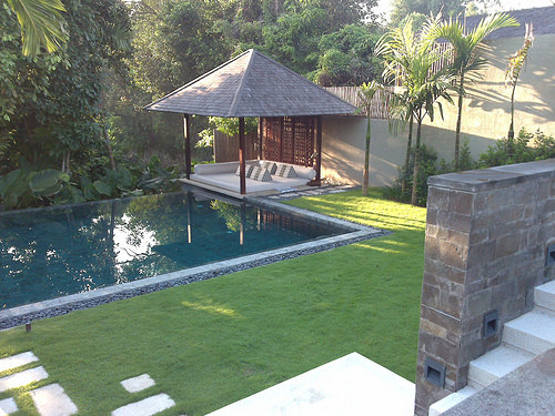 Villa Tukad Pangi morning pool view