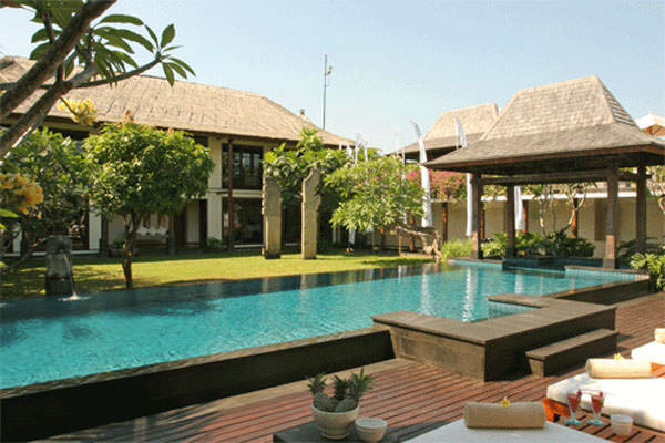 Bali Villa Ramadewa View across pool from living room